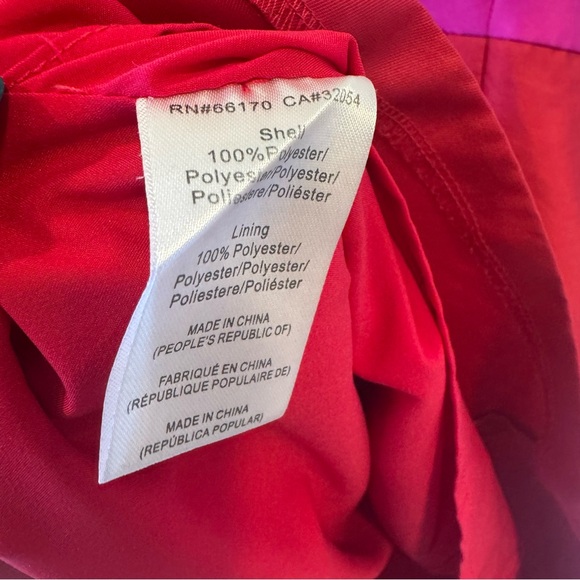 Hutch Serena Pink and Red Colorblock Bow Mini Dress Holiday Party Cocktail - Picture 10 of 10